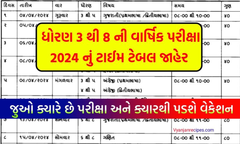 Exam Time Table