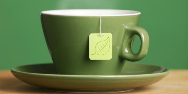 image of green tea cup