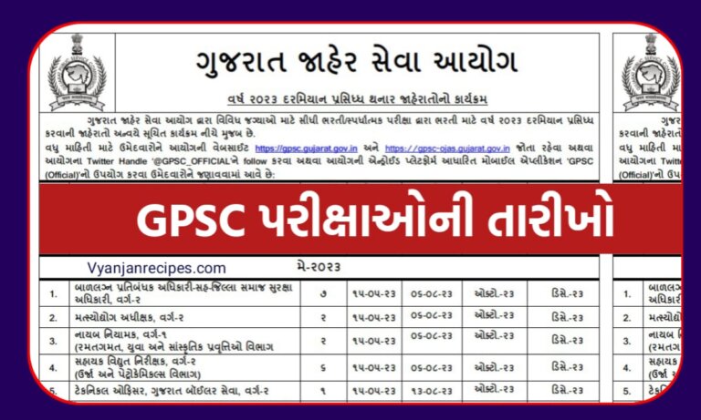 GPSC Exam Date