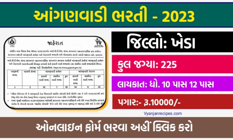 ખેડા આંગણવાડી ભરતી